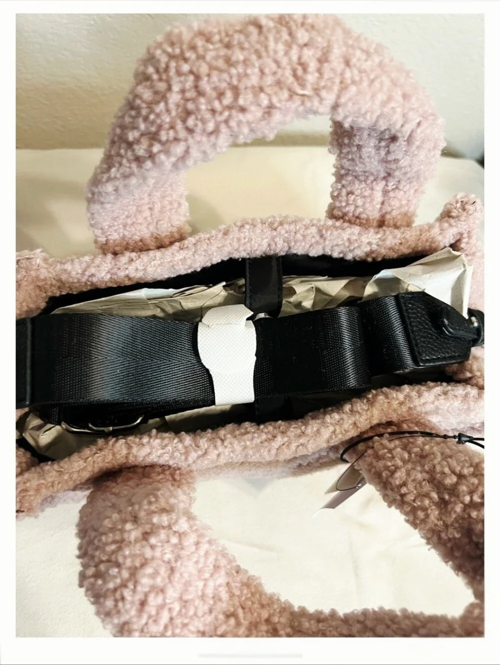Loume Plush Pink Teddy Tote Bag